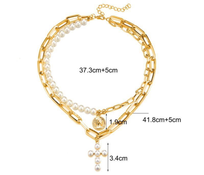 Goudkleurige Ketting met Parels