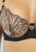 Zwarte Kanten Lingerie Set met Gouden Details