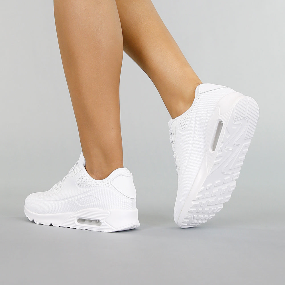 Witte Sneakers met Lucht Zool