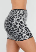 Grijze Panterprint Rok met Pailletten en Stretch