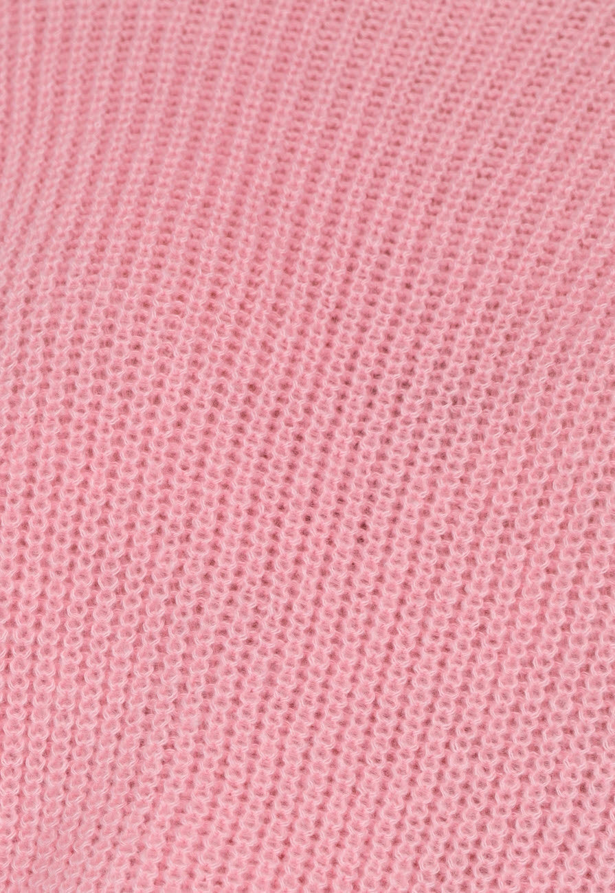 Roze Gebreide Oversized Trui