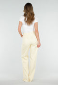 Lichtgele Wide Leg Tall Stretch Jeans van Denim