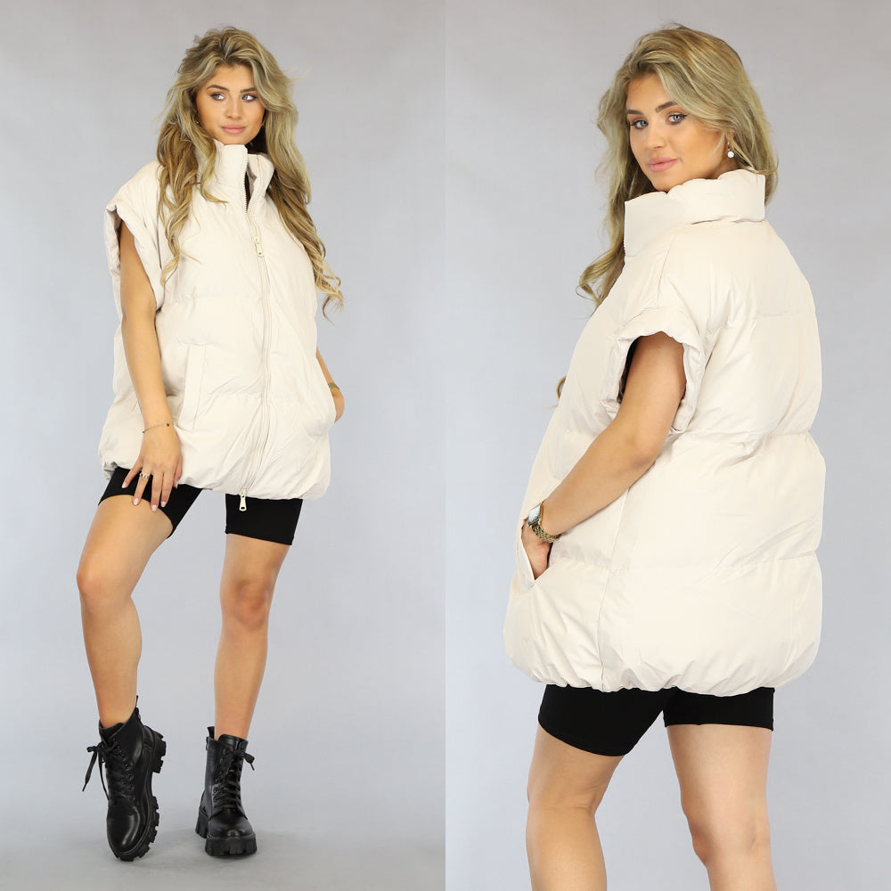Oversized Bodywarmer Crème