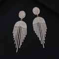 Goudkleurige Oorhangers met Strass