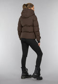 Korte Bruine Winterjas met Capuchon