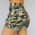 Olijfgroene Camo Cargo Short
