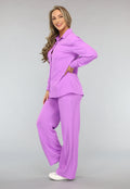 Lila Co Ord Set met Pantalon