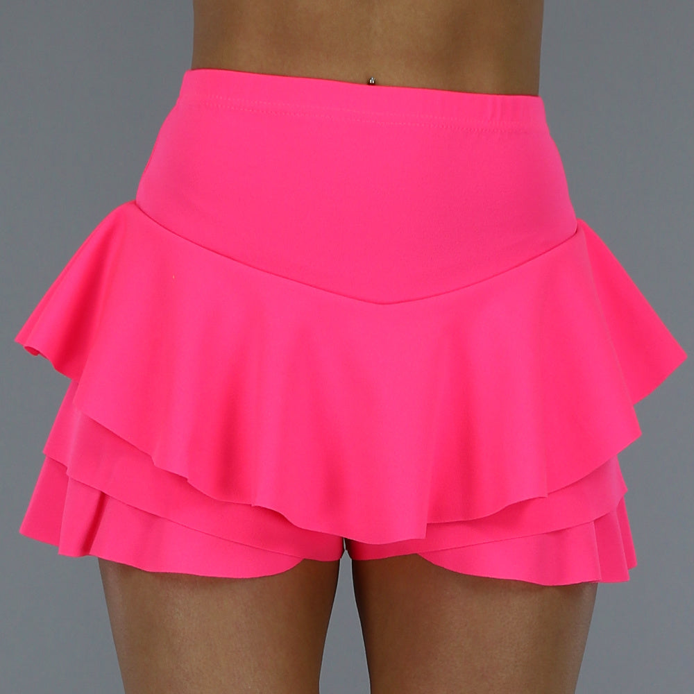 Geplooide Neon Roze Skort