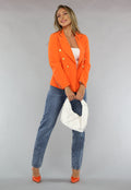 Oranje Button Blazer