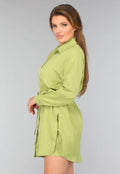 Groene Blouse met Tailleband en Short