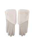 Leren Handschoenen met Faux Fur