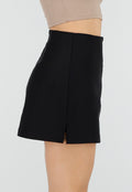 Zwarte Korte Skort met Stretch en Binnenbroekje