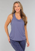 Blauwe Mouwloze Sport Tanktop