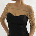 Gouden Grove Schouder Ketting met Laagjes