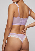 Lila Lingerie Set met Kant en Beugel Bh