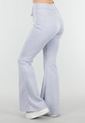 Lichtblauwe Joggingbroek met Flared Pijpen en Elastische Taille