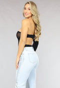 Zwarte One Shoulder Fishnet Body met Cut Out