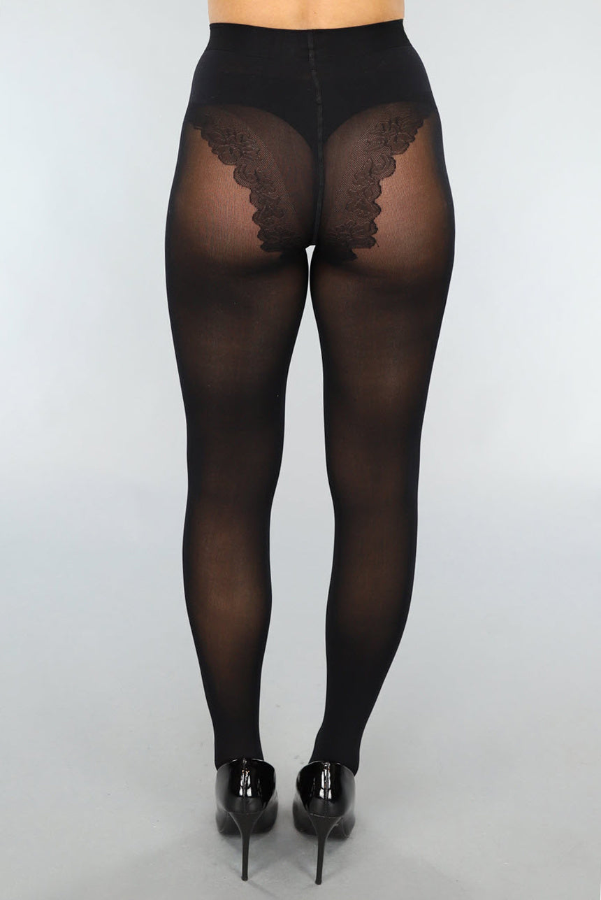 Klassieke Zwarte 30 Denier Panty met Corrigerende Taille
