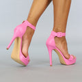 Roze Sandaletten met Plateau
