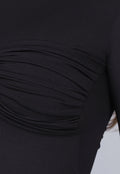 Zwarte Longsleeve Twist Stretch Top