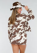 Bruine Cowboyhoed met Koeienprint