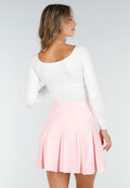Witte Gedrapeerde Top met Overslag en Stretch
