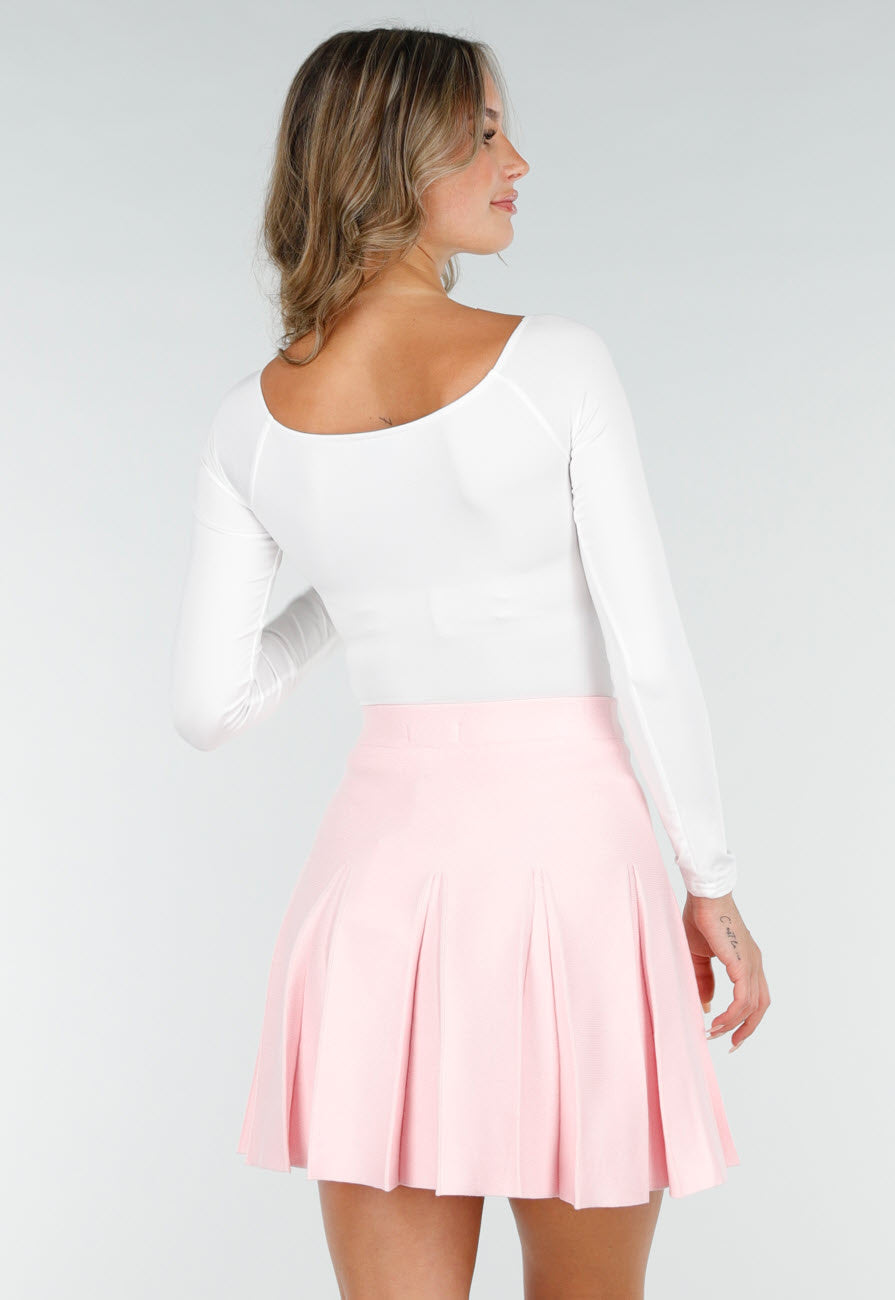 Witte Gedrapeerde Top met Overslag en Stretch