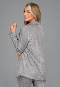 Oversized Zilveren Glitter Blazer