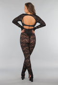 Kanten Two Piece met Bodysuit en Split Legging