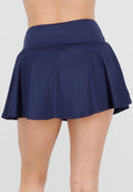 Donkerblauwe Geplooide Skort met Stretch