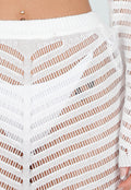 Witte Gehaakte Cover Up Set