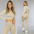 Kaki Rib Sporttop