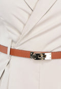 Beige Nette Playsuit met V Hals