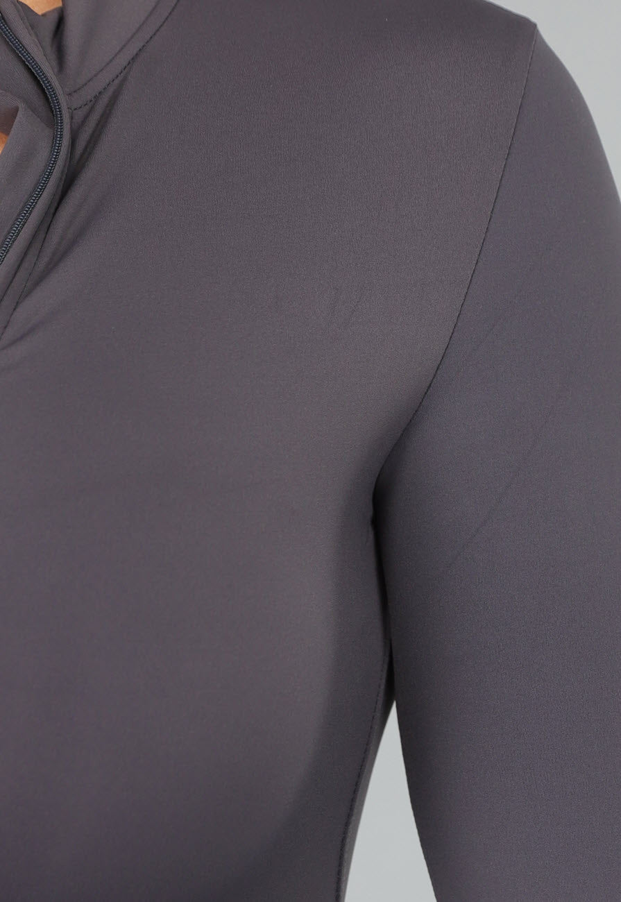 Antraciet Sportief Jumpsuit met Rits