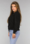 Zwart Vest met Strikjes