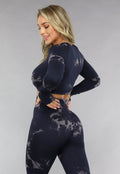 2-Delige Donkerblauwe Sportset met Print