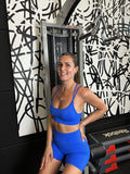 Royaal Blauwe Sport Short met Scrunch