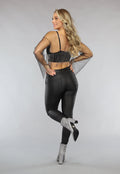 Strass Glitter Top met Wijduitlopende Mouwen