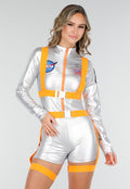 Zilverkleurig Astronaut Kostuum Playsuit