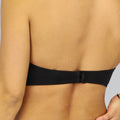 Zwarte Strapless Push Up BH met Afneembare Bandjes
