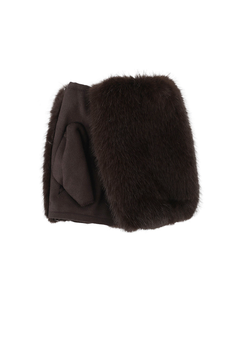 Halve Faux Fur Handschoenen