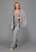 Oversized Zilveren Glitter Blazer