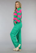 Groene Cargo Jogger met Stretch en Zakken