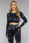 2-Delige Donkerblauwe Sportset met Print