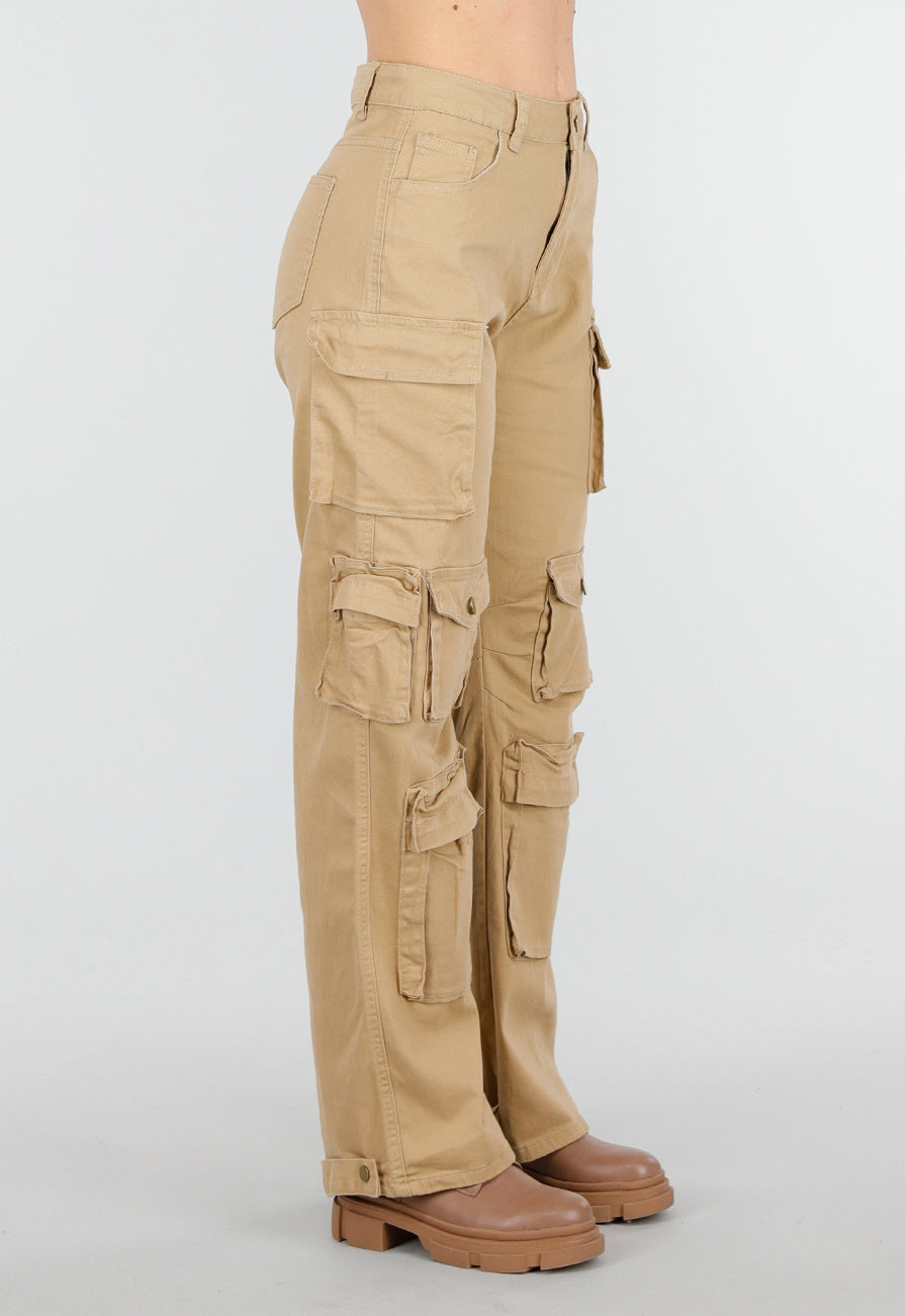 Camel Cargo Broek met Steekzakken en Klepzakken