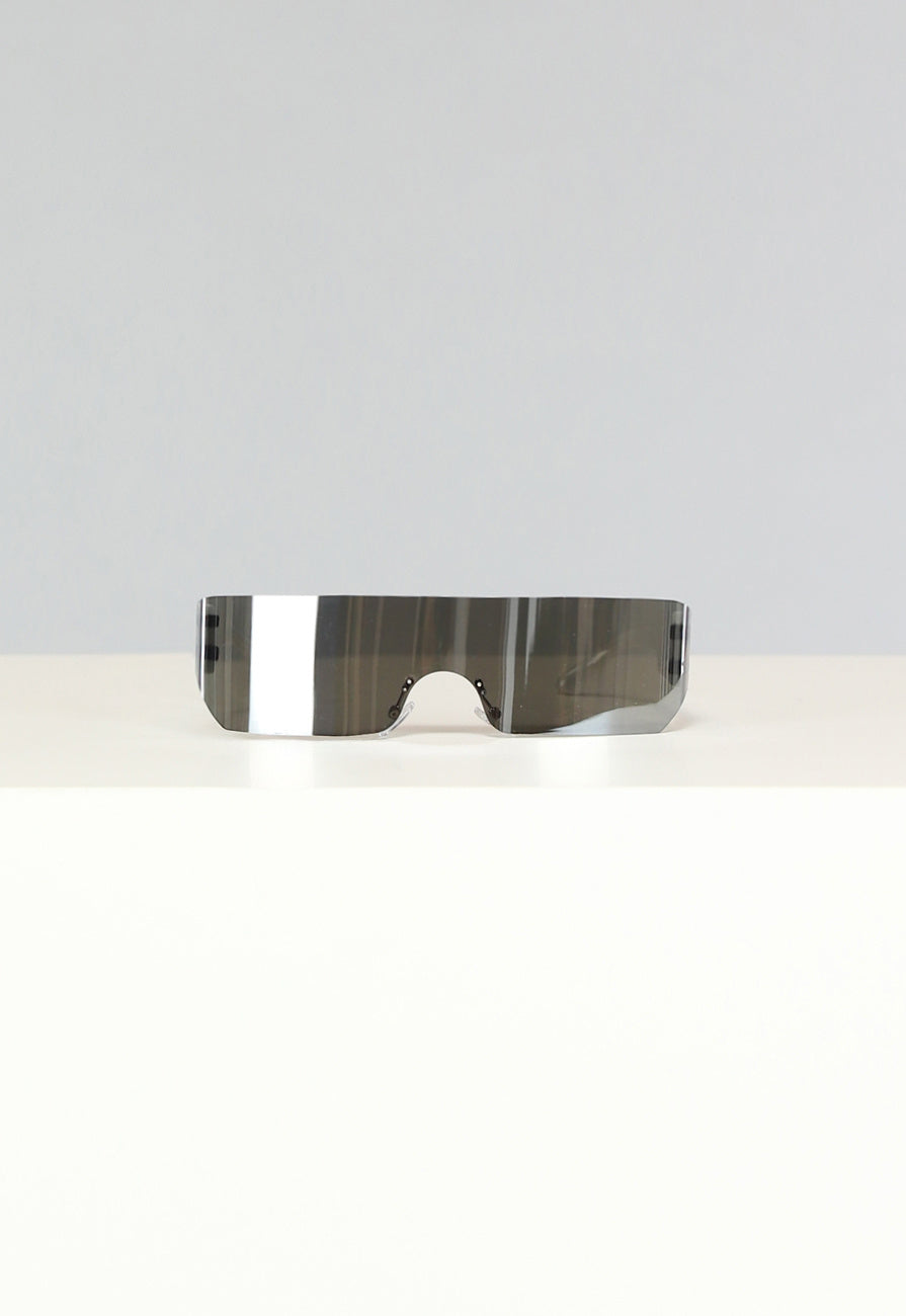 Witte Festival Bril met Spiegelglas