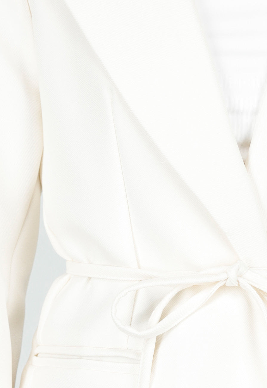Witte Blazer met Ceintuur