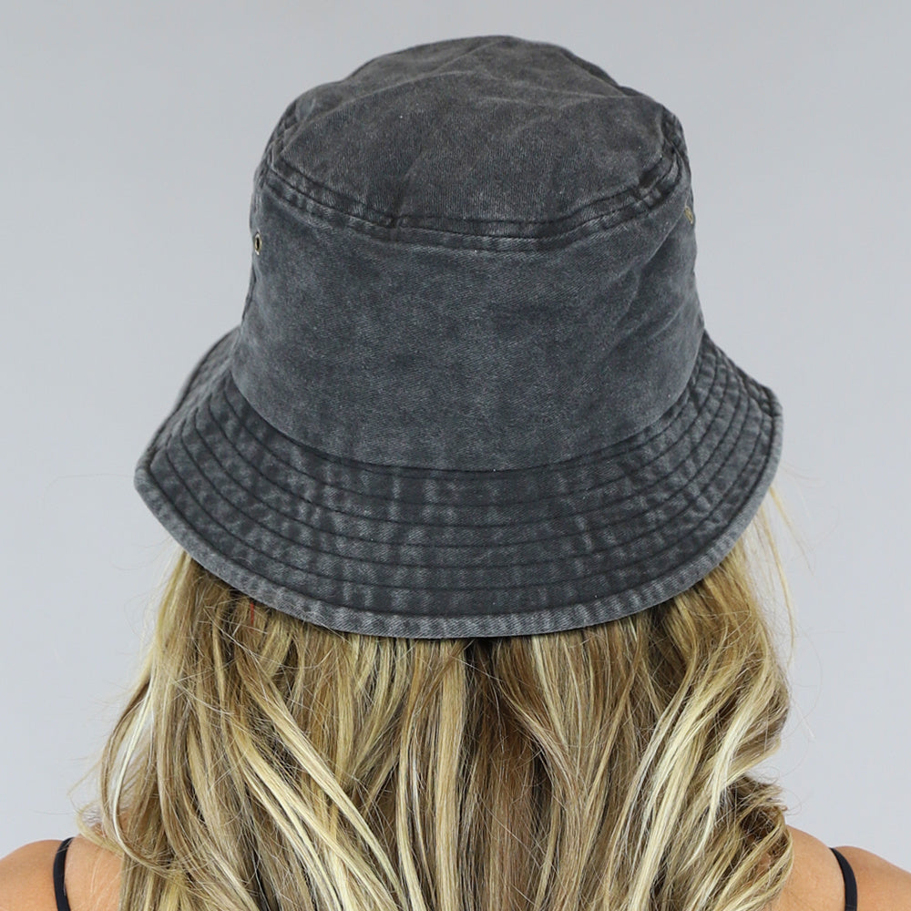 Zwarte I Don't Care Bucket Hat
