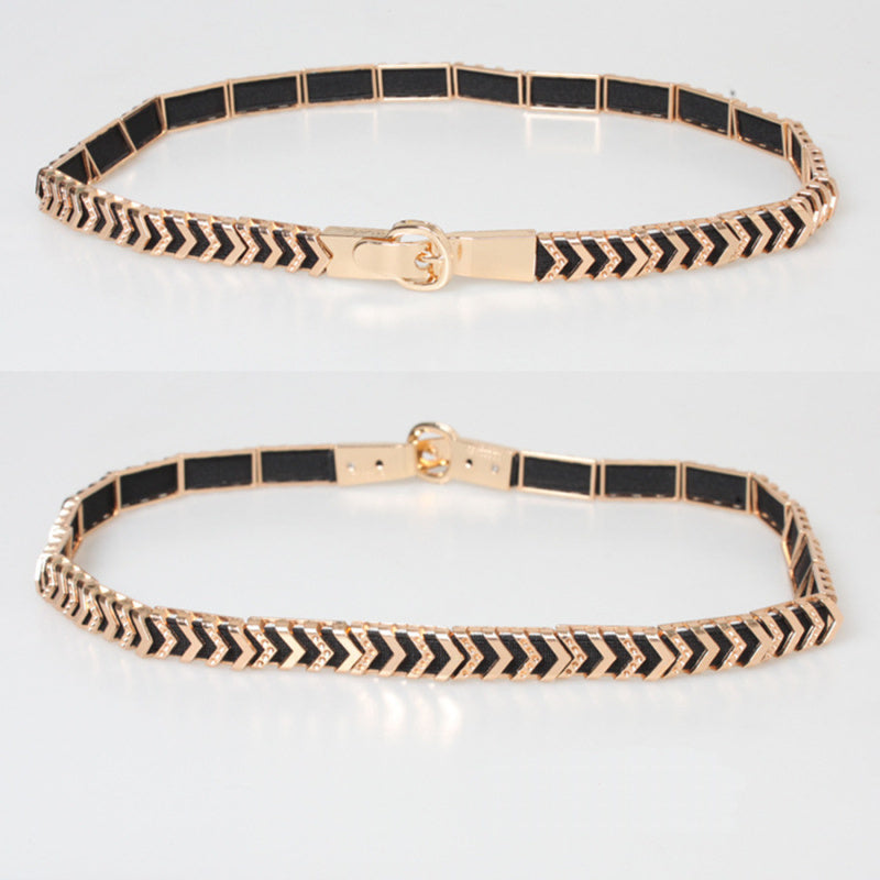 Gouden Zigzag Stretch Ceintuur