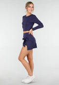 Donkerblauwe Sport Set met Skort en Padded Top